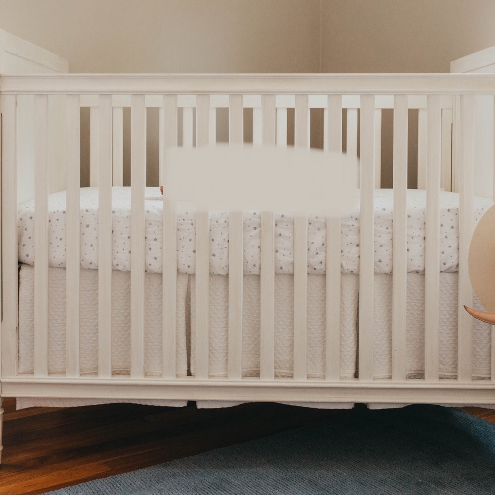 Restoration Hardware Vintage-Washed Diamond Matelasse Crib Skirt